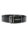 Karl Lagerfeld Reversible Belt In Black