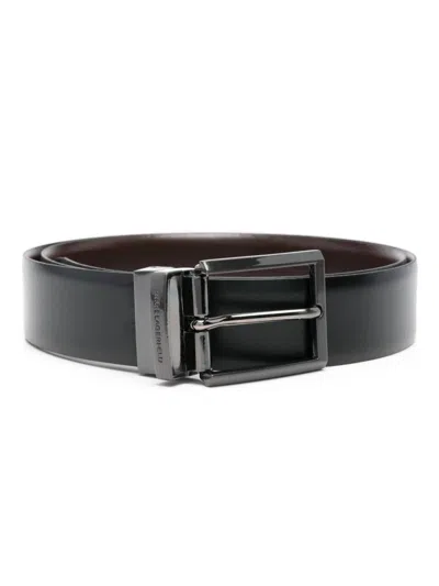 Karl Lagerfeld Reversible Belt In Black