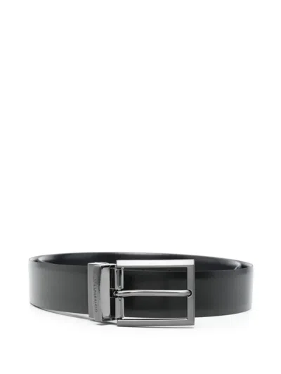 Karl Lagerfeld Reversible Belt In Blue