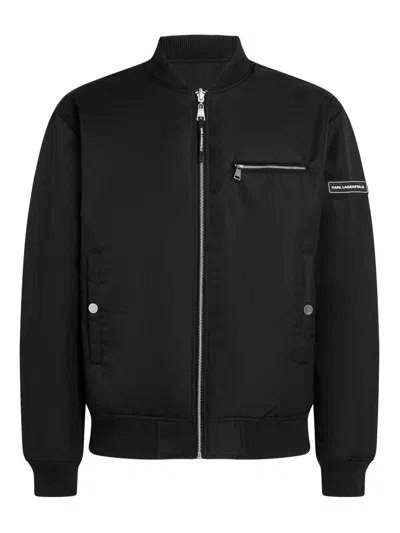 Karl Lagerfeld Wendbare Bomberjacke In Black