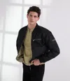 Karl Lagerfeld Reversible Bomber Jacket In Black