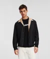 Karl Lagerfeld Reversible Color Block Bomber Jacket In Black