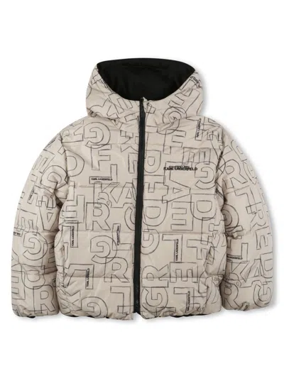 Karl Lagerfeld Reversible Down Jacket In Neutral