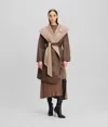 Karl Lagerfeld Reversible Soft Coat In Brown