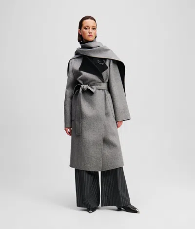 Karl Lagerfeld Reversible Wool Coat