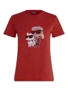 Karl Lagerfeld Rhinestone-embellished Choupette T-shirt In Red