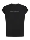 Karl Lagerfeld Rhinestone-embellished T-shirt In Black