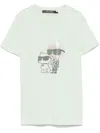 Karl Lagerfeld T-shirt Mit Strassverzierung In Grün