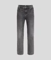 Karl Lagerfeld Rhinestone Girlfriend Jeans In Black