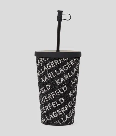 Karl Lagerfeld Rhinestone Karl Logo To-go Cup