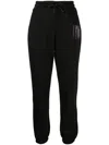Karl Lagerfeld Rhinestone Logo-embellished Track Pants In Black