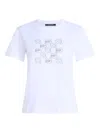 Karl Lagerfeld Rhinestone Logo-print T-shirt In White