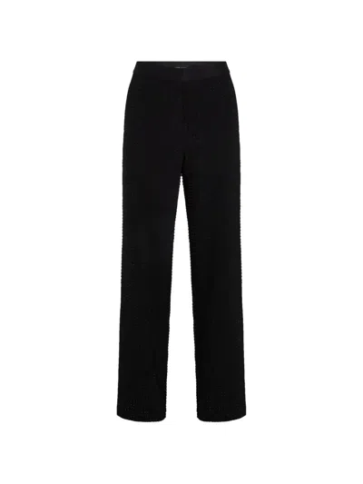 Karl Lagerfeld Rhinestone Tailored Pants In Black