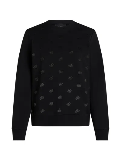Karl Lagerfeld Rhinestone-embellished Sweater In Black
