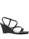 Karl Lagerfeld Rialto 80mm Leather Sandals In Black