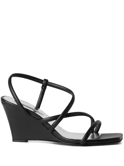 Karl Lagerfeld Rialto 80mm Leather Sandals In Black