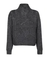 Karl Lagerfeld Kl Monogram Soutache Sweater In Black