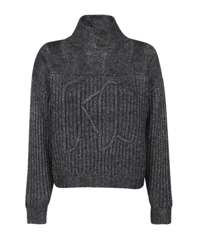 Karl Lagerfeld Kl Monogram Soutache Sweater In Multi