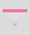 Karl Lagerfeld Ribbed Logo Brazilian Brief In White