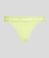 Karl Lagerfeld Ribbed Logo Brazilian Brief In Yellow