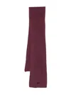 Karl Lagerfeld Ribbed Scarf In Burgundy
