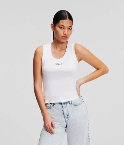 Karl Lagerfeld Ribbed Tank Top