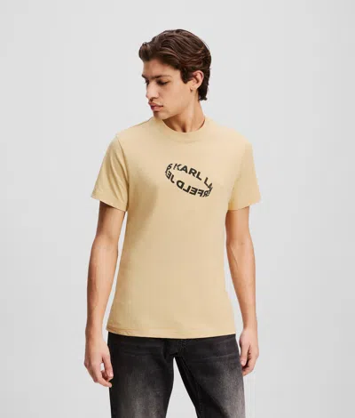 Karl Lagerfeld Ring Logo T-shirt In Neutral
