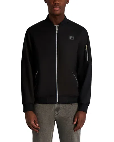 Karl Lagerfeld Ripstop Bomber Jacket In Black