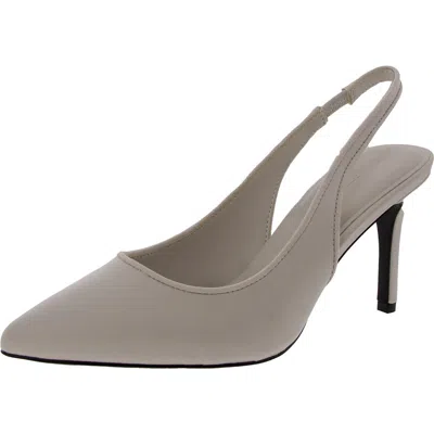 Karl Lagerfeld Rosalyn Womens Slip On Stiletto Slingback Sandals In Gold