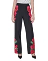 Karl Lagerfeld Rose Pants In Black