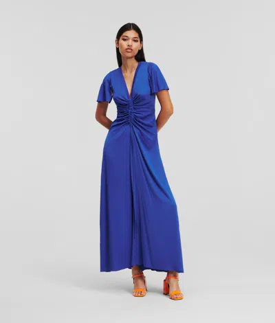KARL LAGERFELD ROUCHED MAXI DRESS