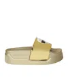 Shop Karl Lagerfeld Round Head Slippers In Nude