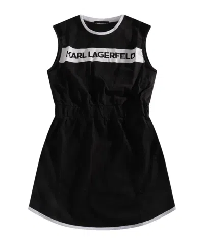 Karl Lagerfeld Round-neck Dress In Black