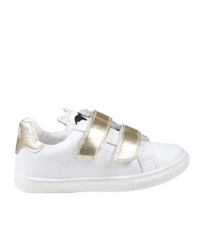 Karl Lagerfeld Round Toe Sneakers In White