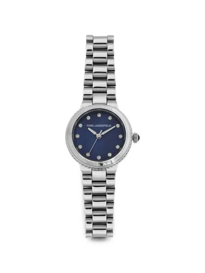 Karl Lagerfeld Round-case 26mm Watch In Metallic