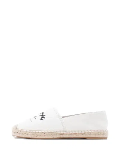 Karl Lagerfeld Round-toe Espadrilles In White
