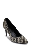 Karl Lagerfeld Royale Pointed Toe Pump In Black Multicolor