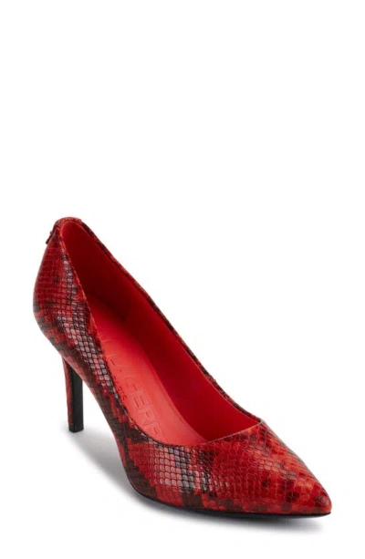 Karl Lagerfeld Royale Pointed Toe Pump In Red