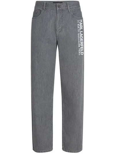 Karl Lagerfeld Rsg Washed Jeans In Grey