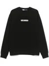 Karl Lagerfeld Rubberised-logo Sweatshirt In Black