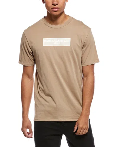 Karl Lagerfeld Rubberized Textured T-shirt In Neutral