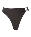 Karl Lagerfeld Ruched-detailing Bikini Bottoms In Black