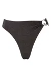 Karl Lagerfeld Ruched-detailing Bikini Bottoms In Black