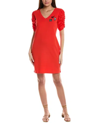 Karl Lagerfeld Ruched Puff Sleeve T-shirt Dress