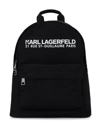 Karl Lagerfeld Large Rue St-guillaume Backpack In Black