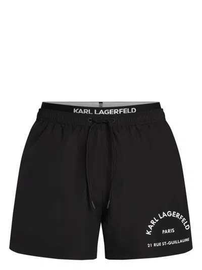 Karl Lagerfeld Rue St-guillaume Badeshorts In Schwarz