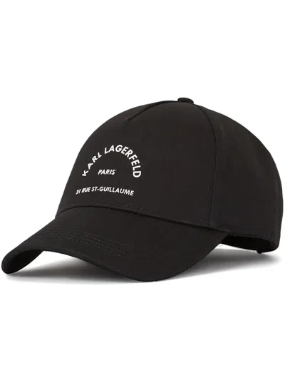 Karl Lagerfeld Baseballkappe Mit Logo-print In Schwarz