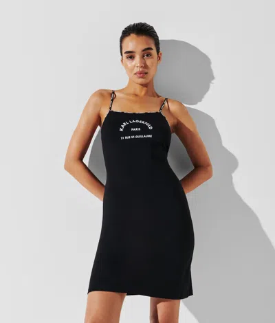 Karl Lagerfeld Rue St-guillaume Beach Dress In Black