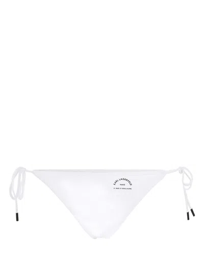 Karl Lagerfeld Rue St-guillaume Bikini Bottoms In White