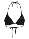 Karl Lagerfeld Rue St-guillaume Triangle Bikini Top In Black